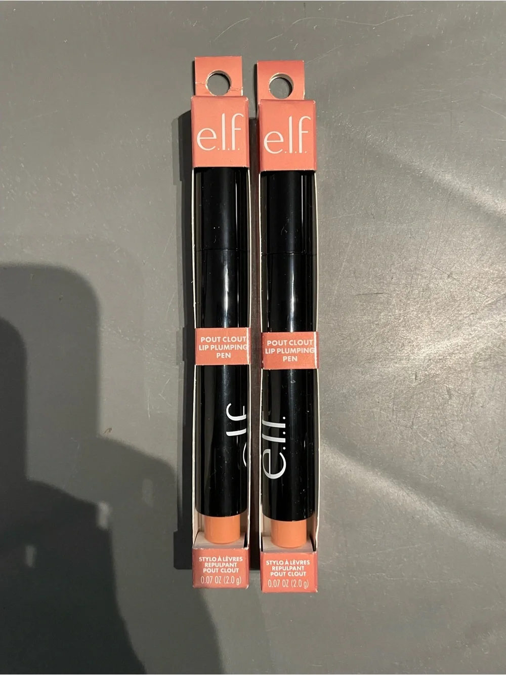 2 E.l.f. Cosmetics Pout Clout Lip Plumping Pen - Just Peachy 0.07 Oz New